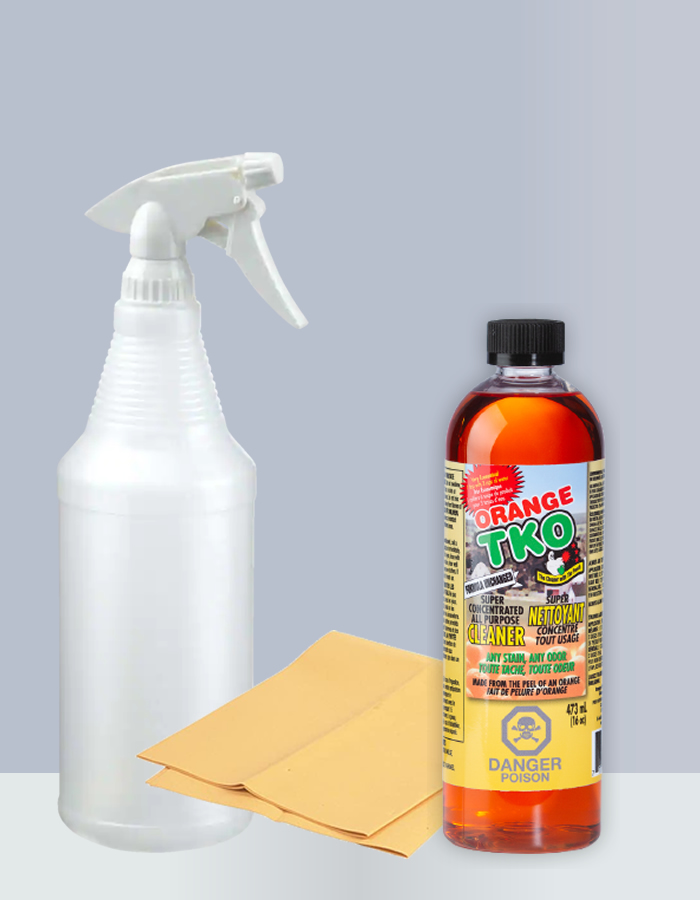 473ml TKO, Spray Bottle, Shammy Cloth